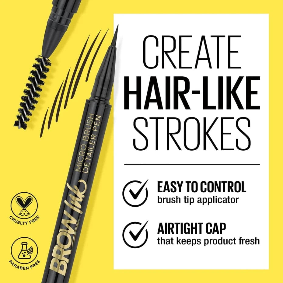 BROW INK MICRO BRUSH DETAILER PEN (3 Litir) - Daría