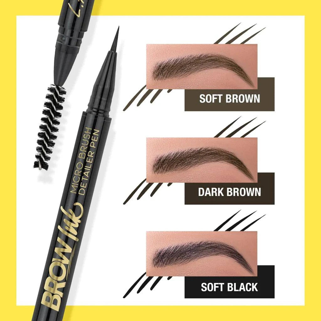 BROW INK MICRO BRUSH DETAILER PEN (3 Litir) - Daría