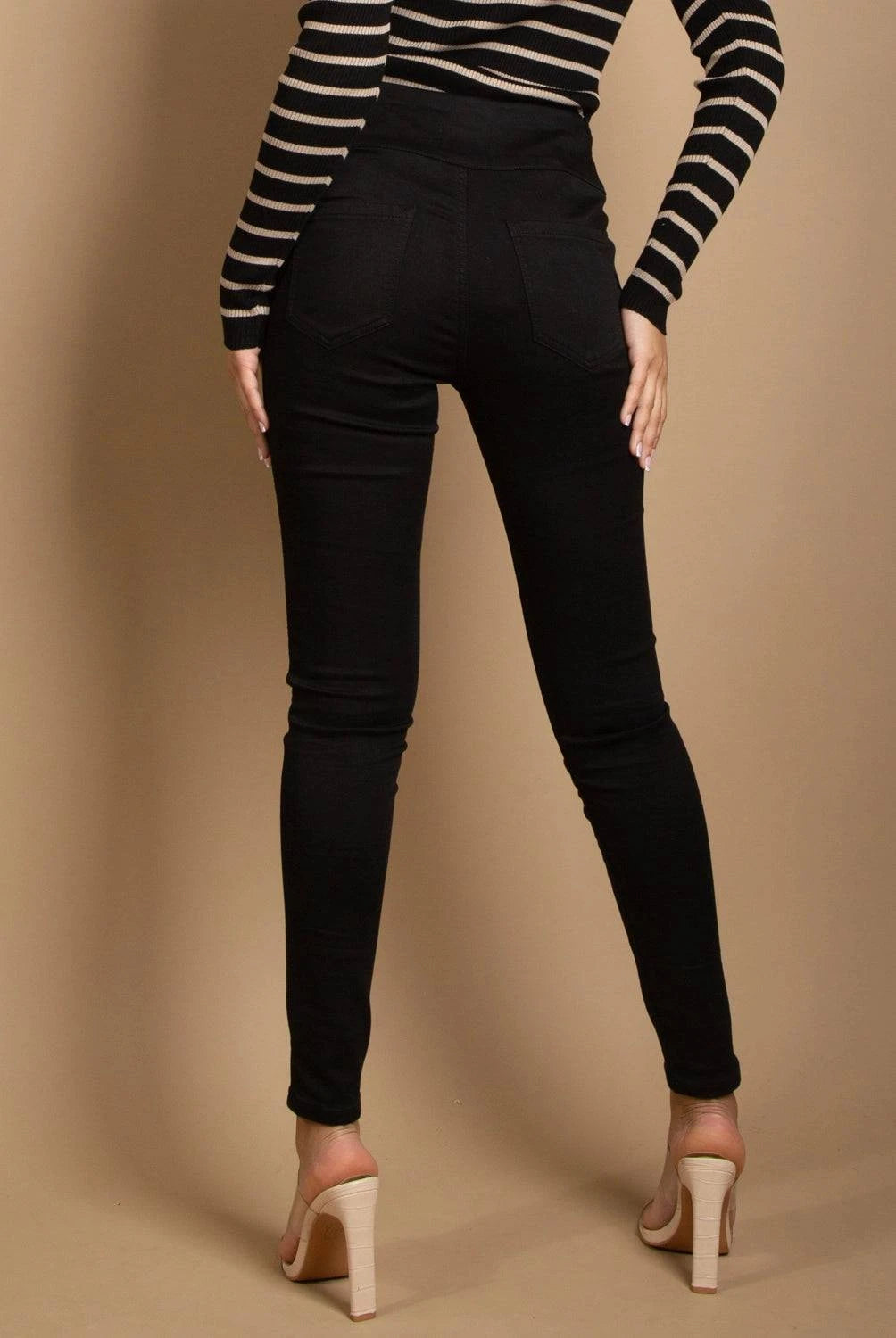 Svartar háar galla leggings - Daría