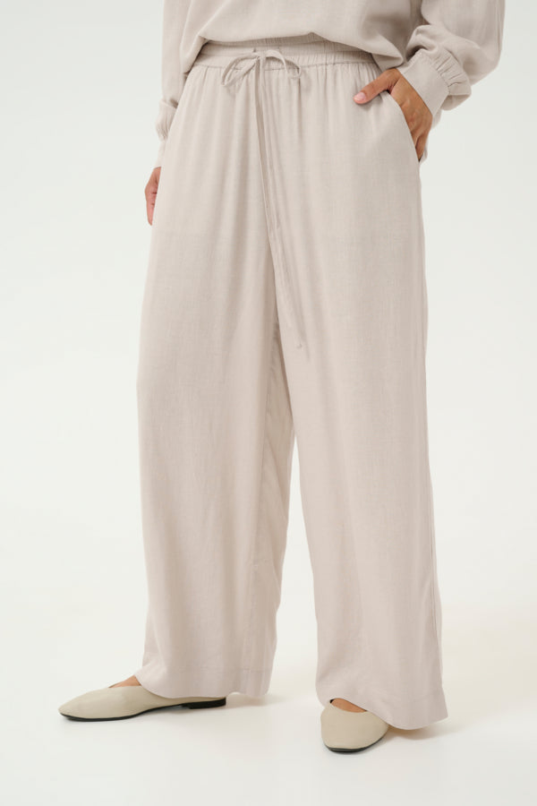 milia cropped hör buxur beige - Daría