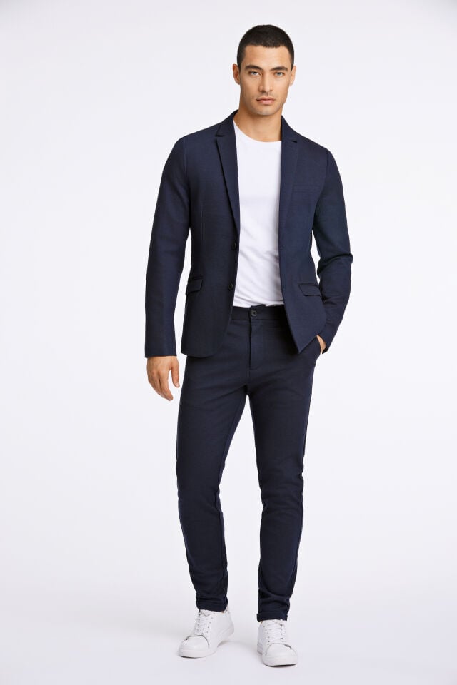 Superflex knitted blazer blár