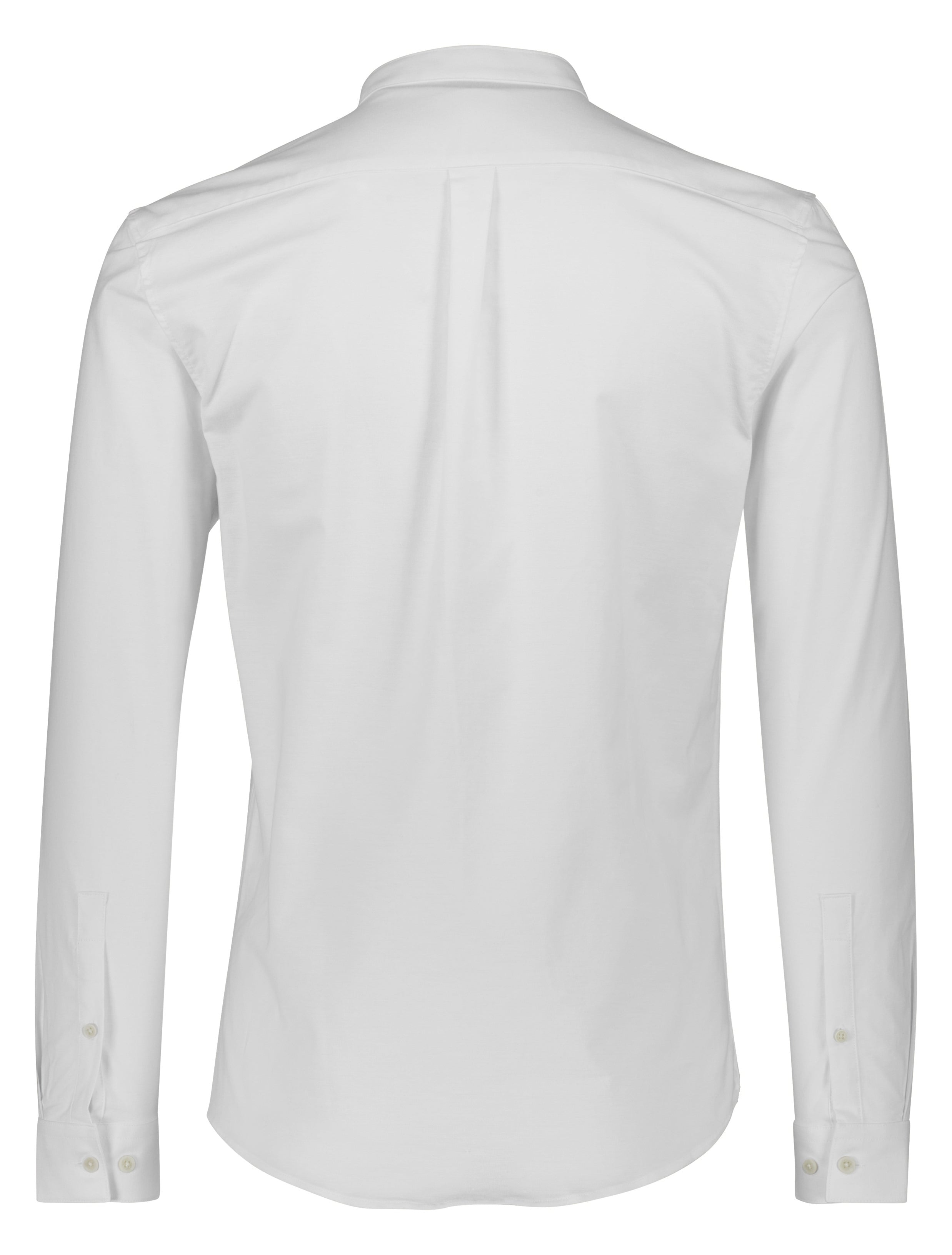 Oxford mandarin superflex L/S hvít