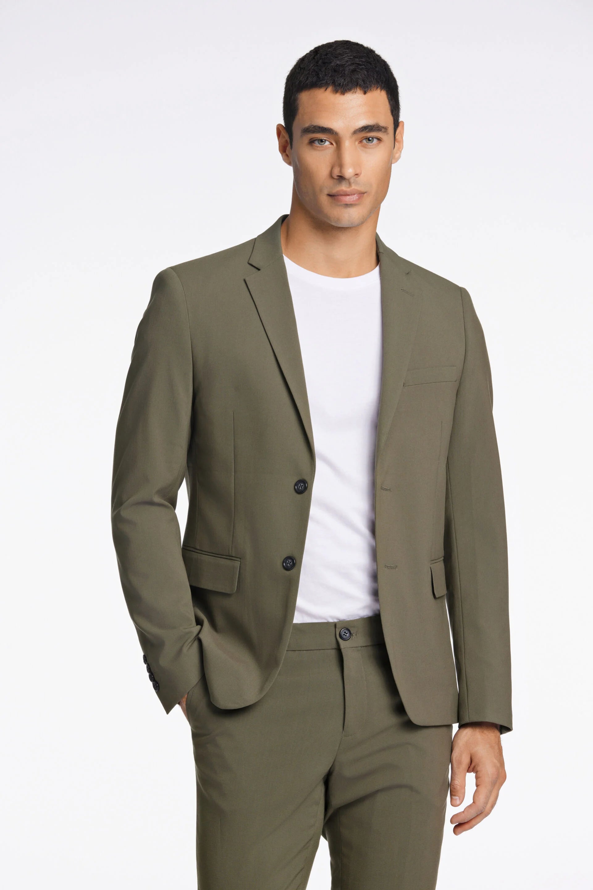 Lindbergh jakkaföt olive