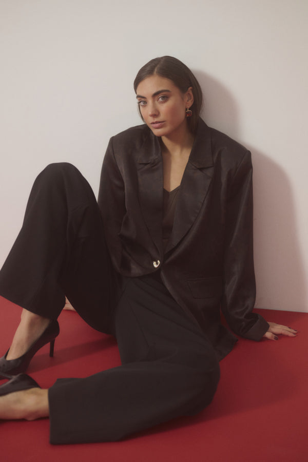 Gry blazer brúnn