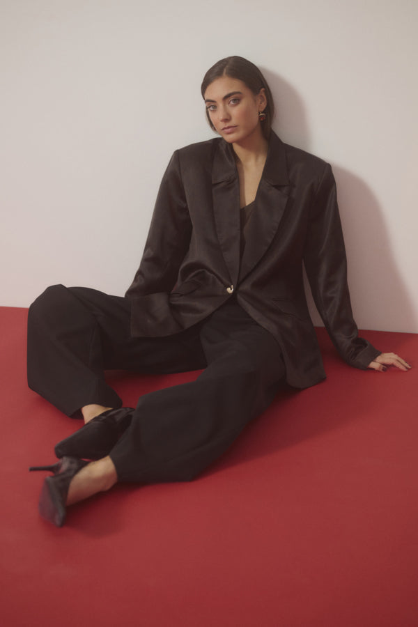 Gry blazer brúnn