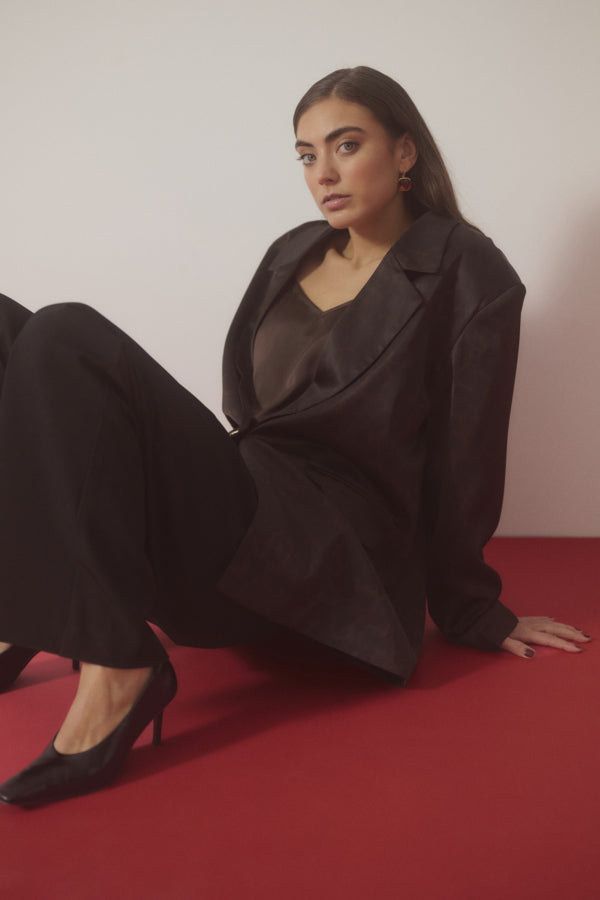 Gry blazer brúnn