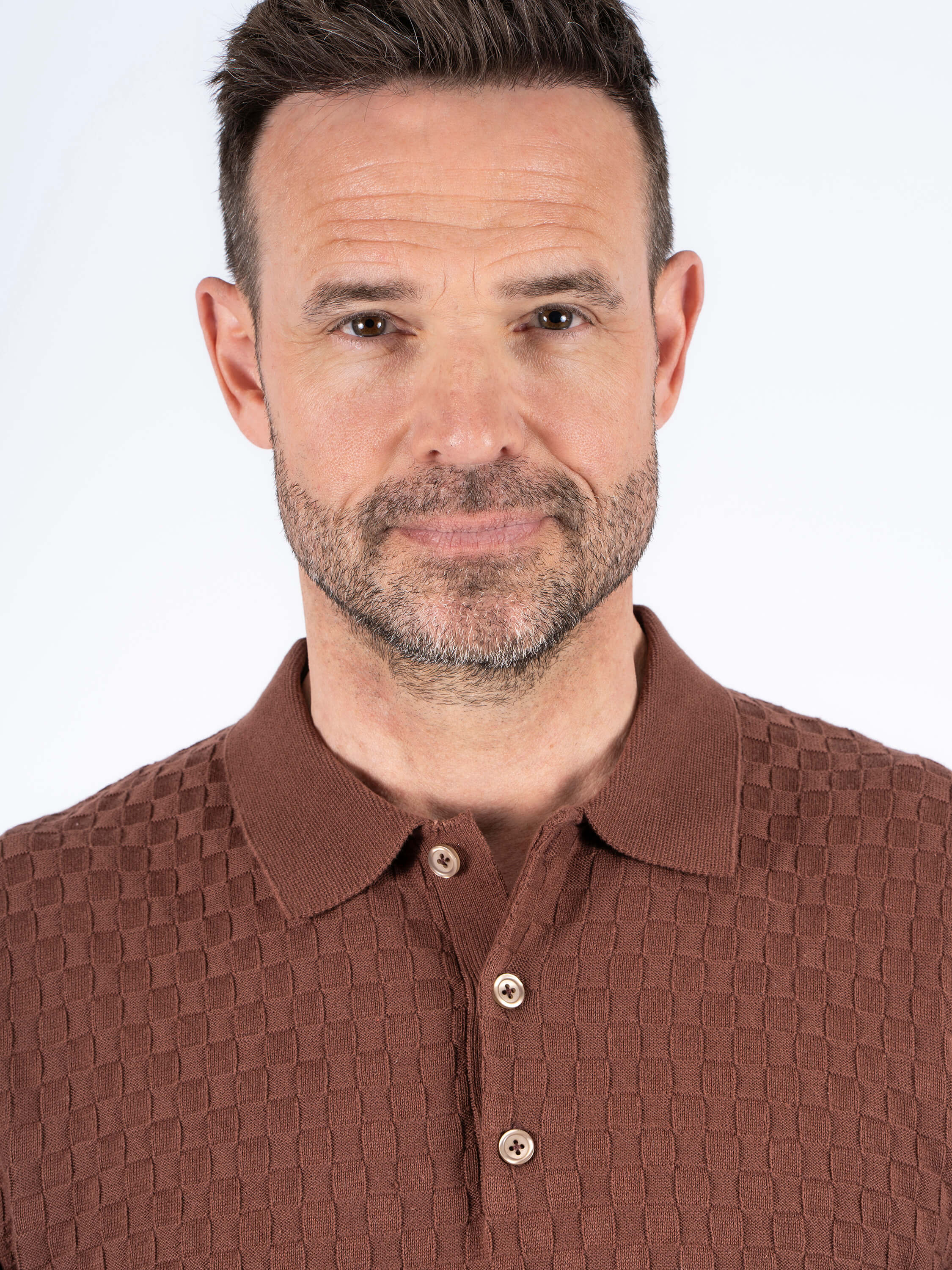 Charly prjónaður polobolur - Cappuccino - Daría