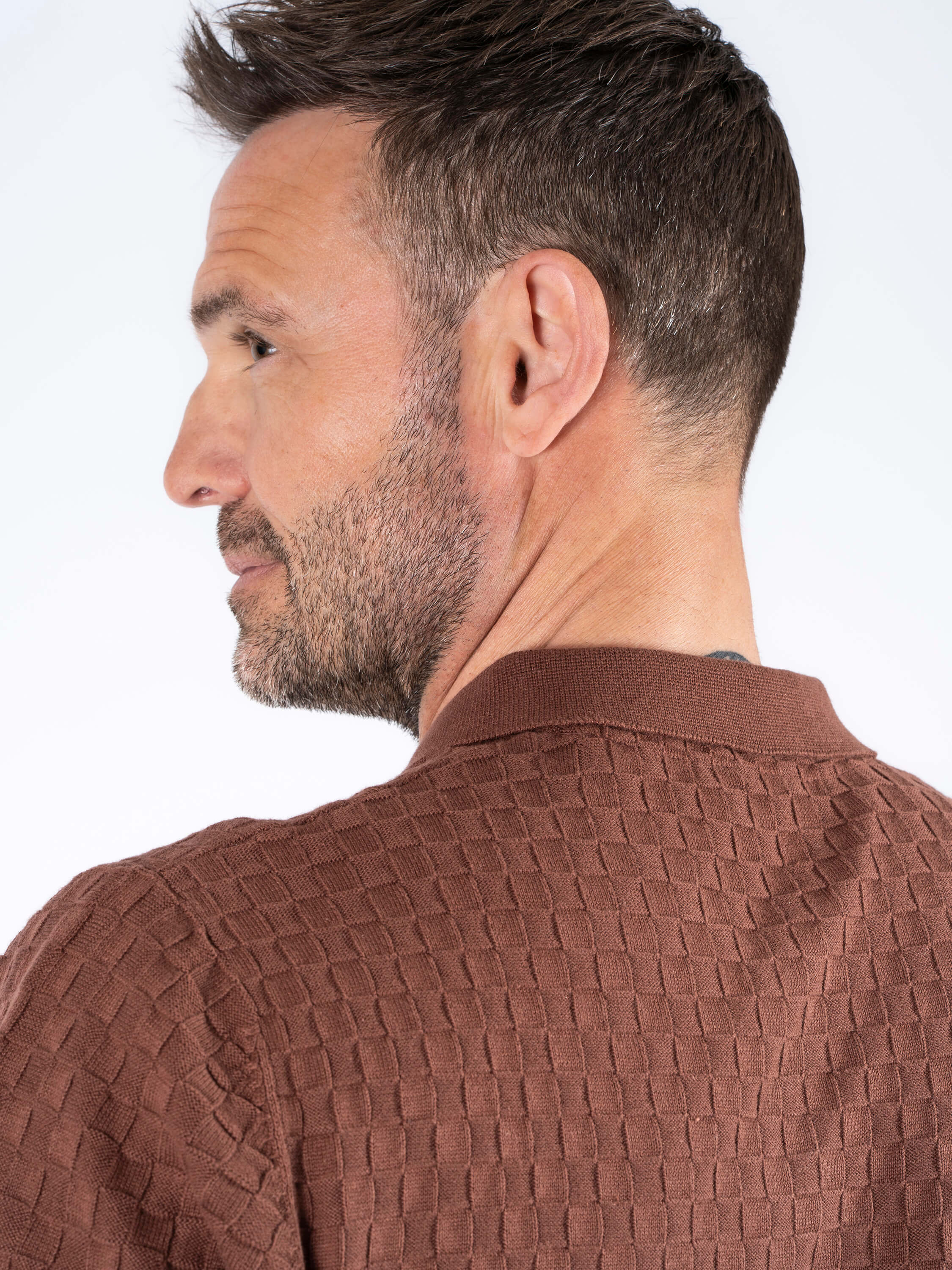 Charly prjónaður polobolur - Cappuccino - Daría