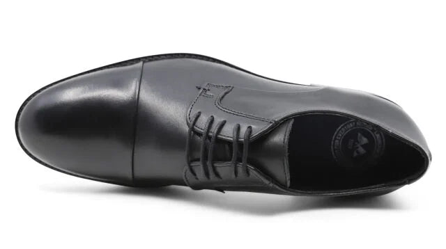 herrar leður skór black