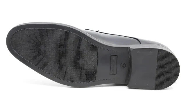 herrar leður skór black