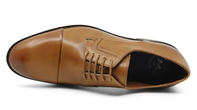 Herra leður skór cognac