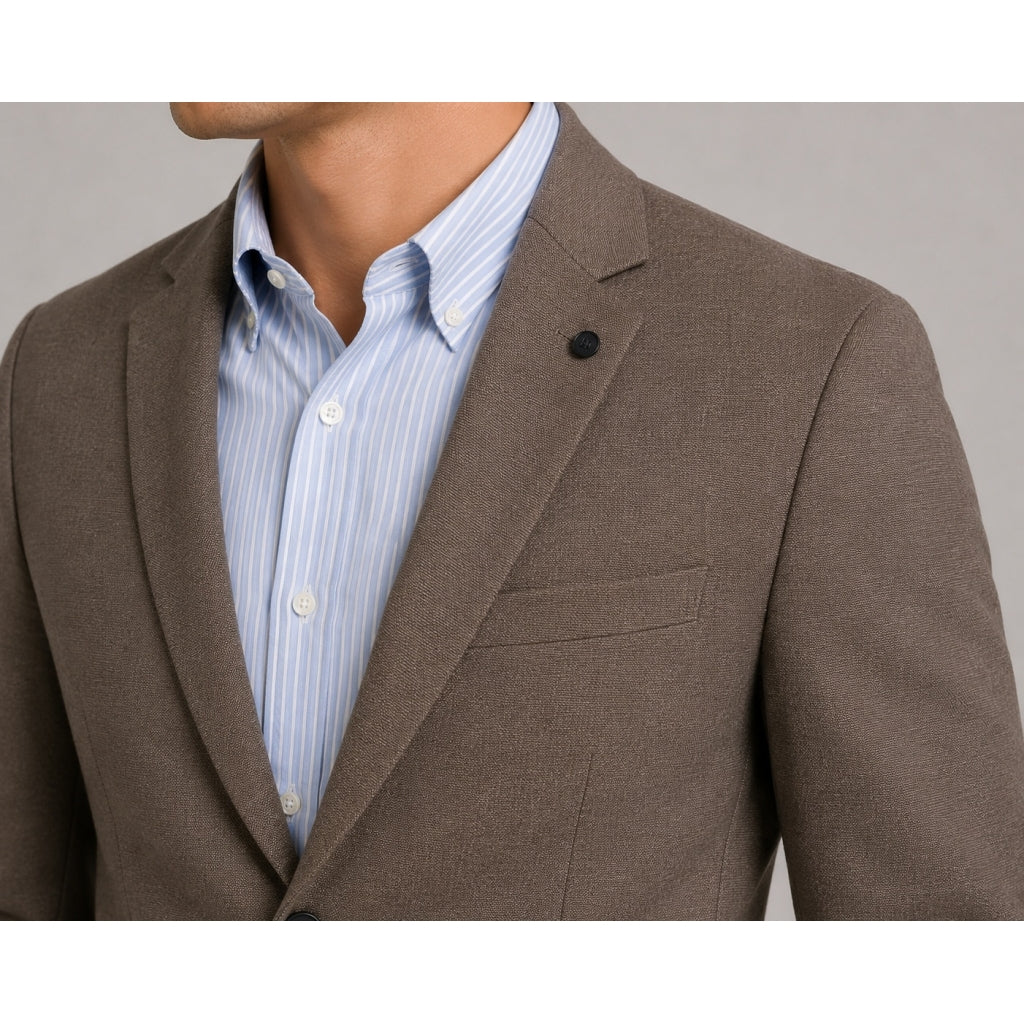 Brendon Jersey Blazer - Dark Khaki