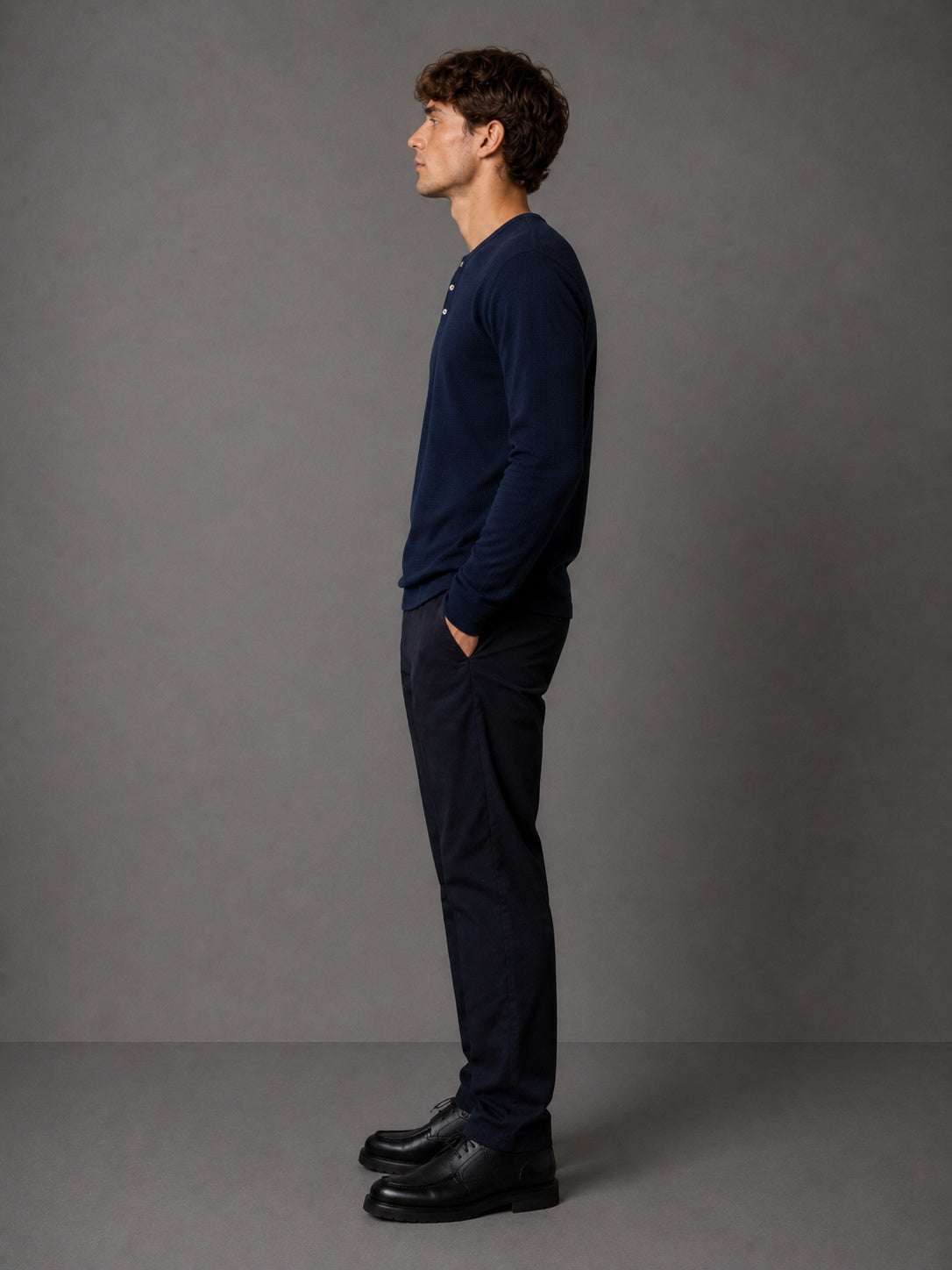 Brendon Jersey Buxur Navy