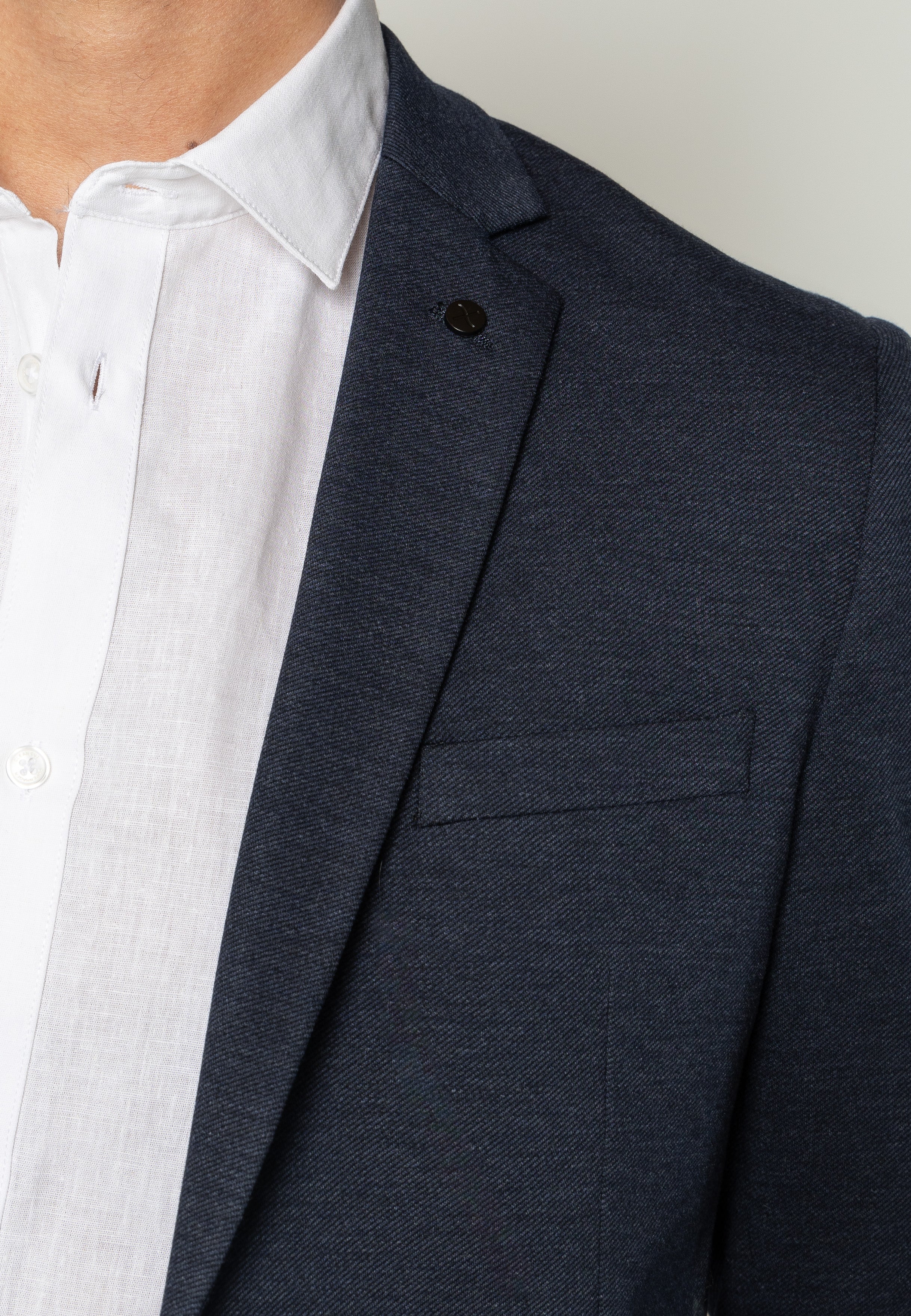 Brendon Jersey Blazer - Navy blár