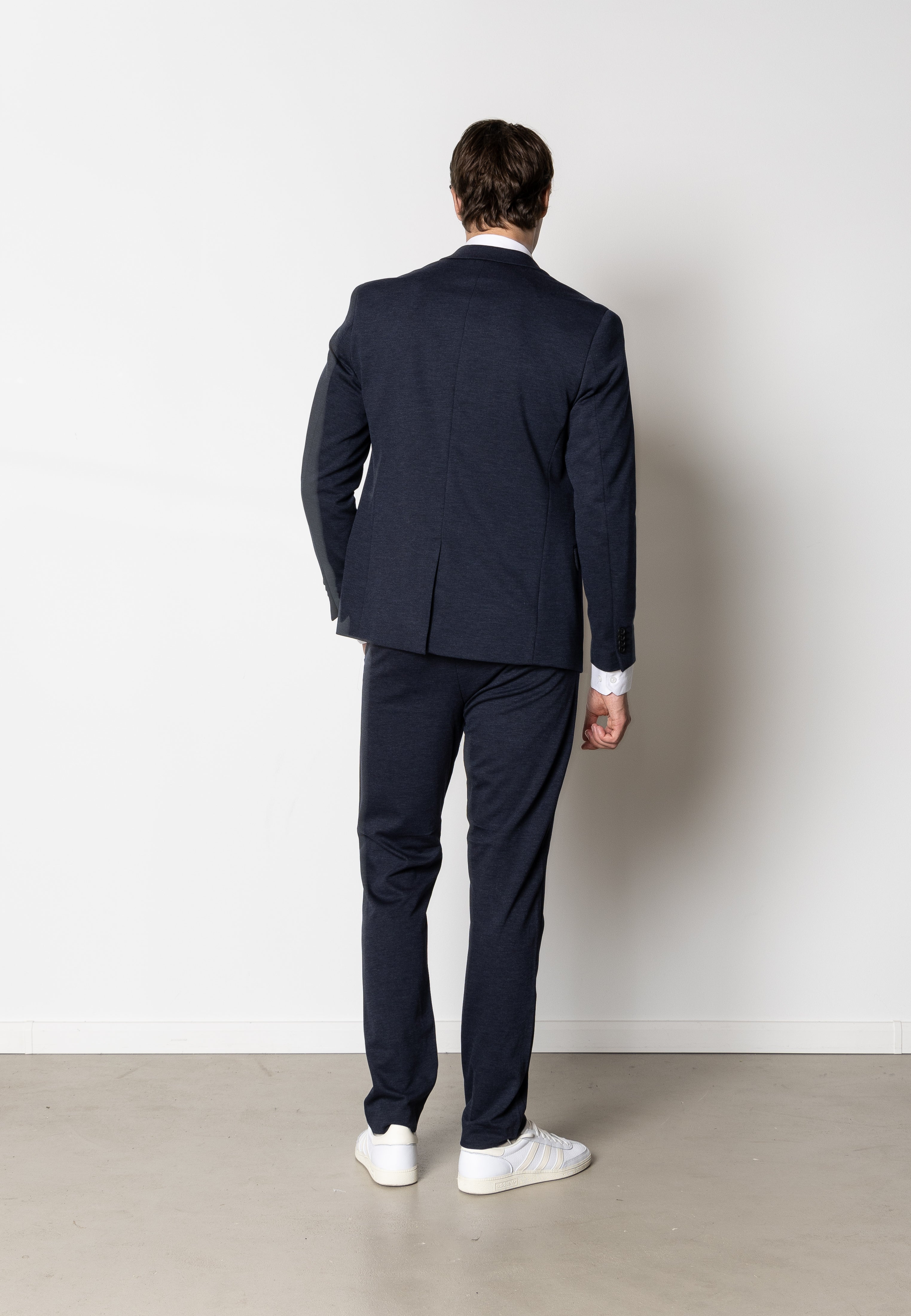 Brendon Jersey Blazer - Navy blár