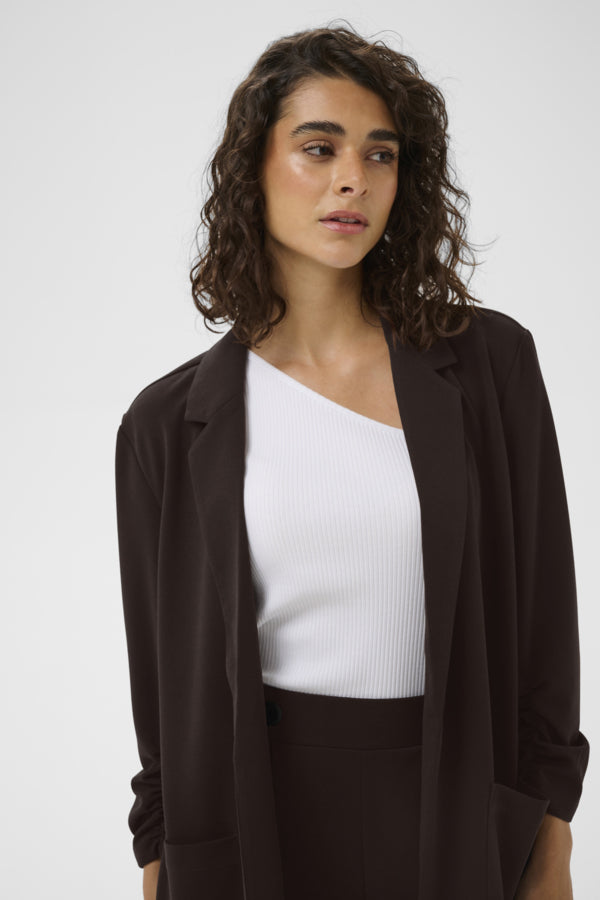 Phoebe blazer 3/4 ermar brúnn