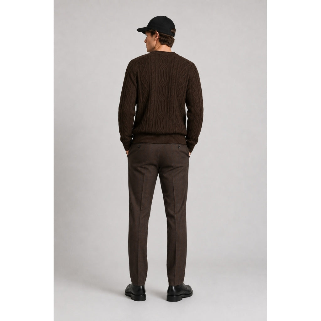 Copenhagen Sigurd structured pants Dökkbrúnar