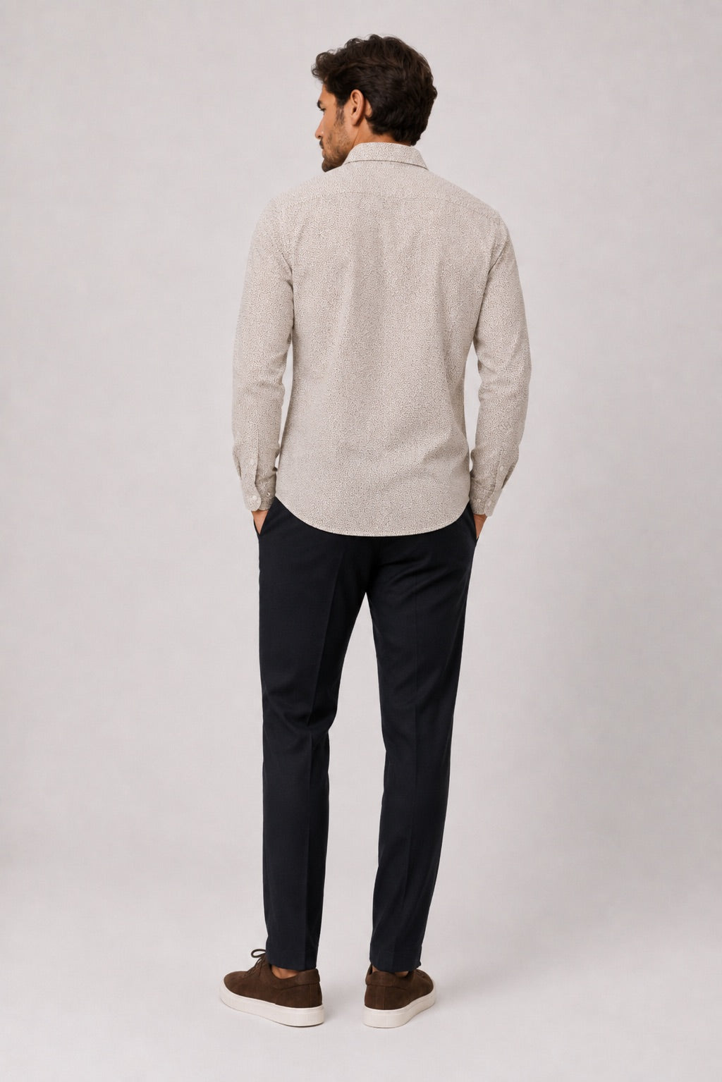 FORMAL AOP STRETCH skyrta - Beige