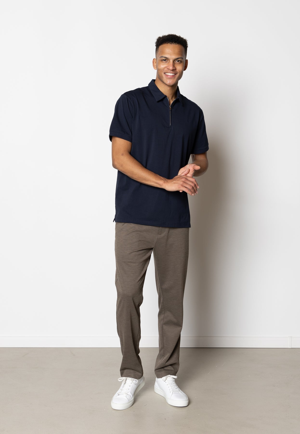 Brendon Jersey Buxur Dark Khaki