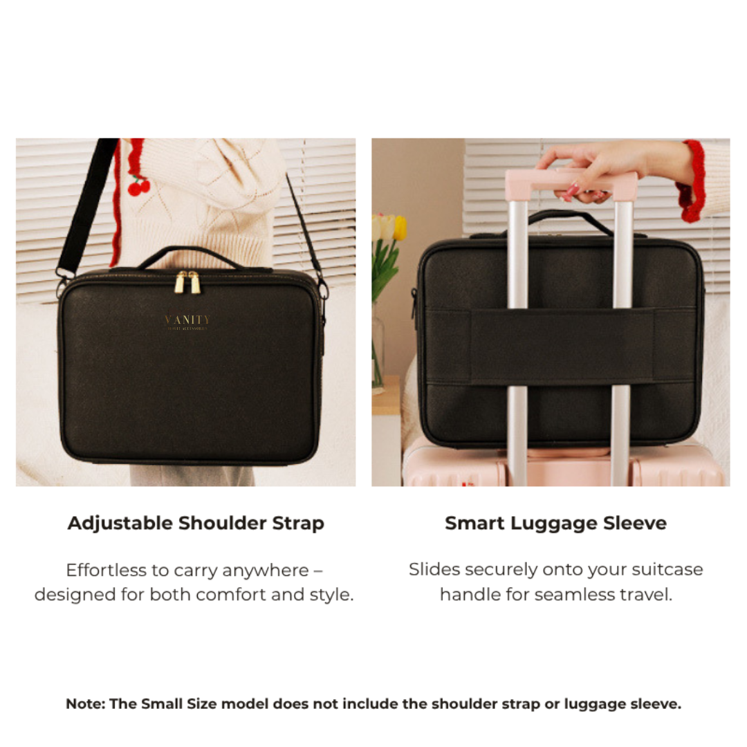 Förðunartaska með Led spegli - Stór