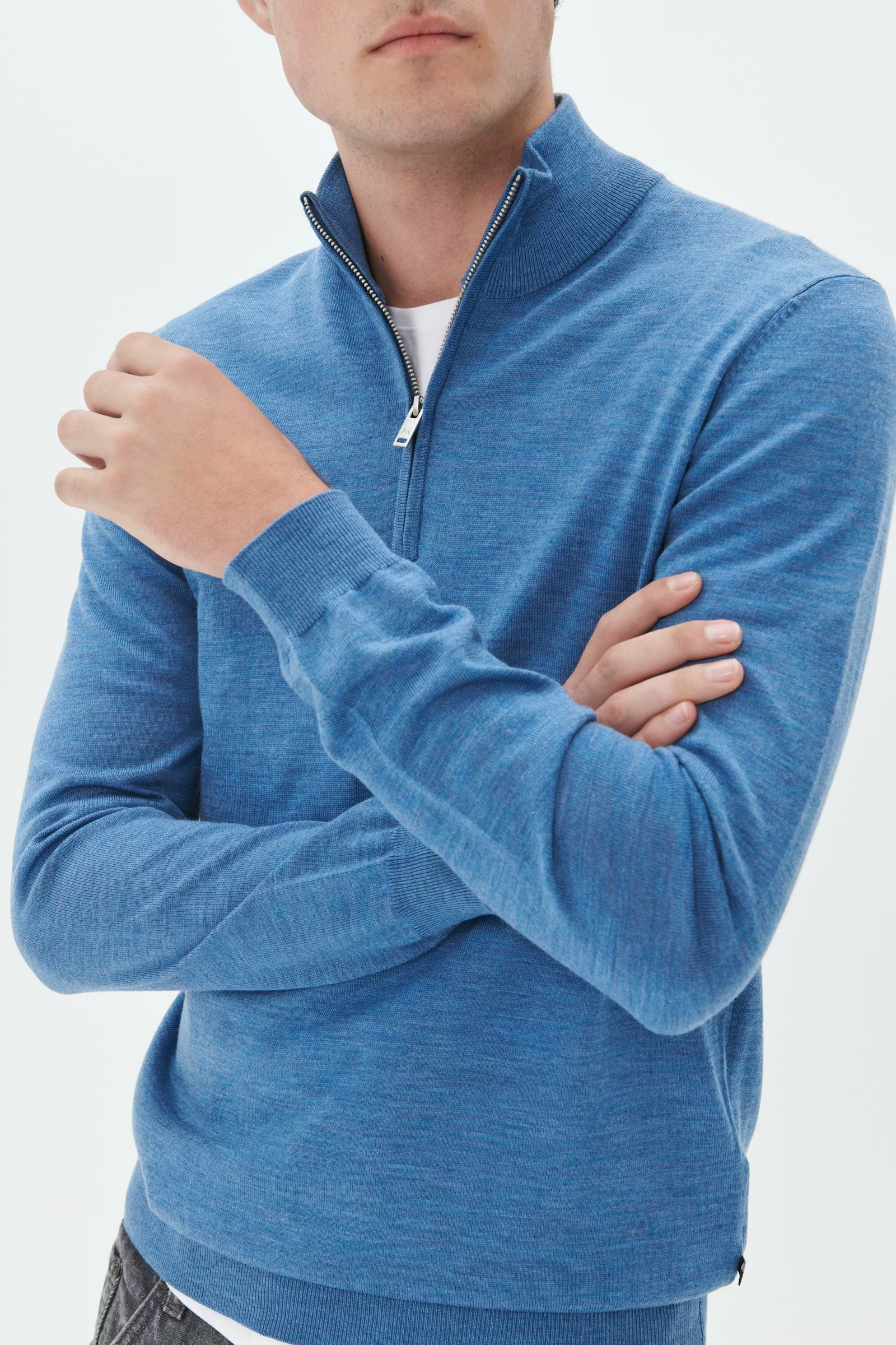 Matinique mason Merino hálfrennd - dust blue - Daría