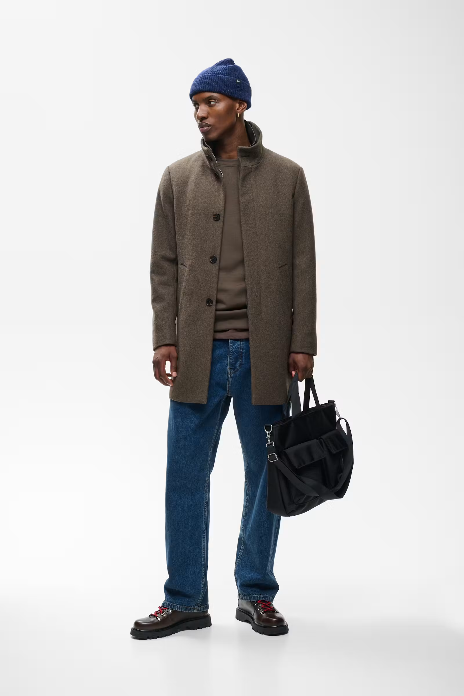 Matinique Harvey Classic ullarfrakki - Brúnn