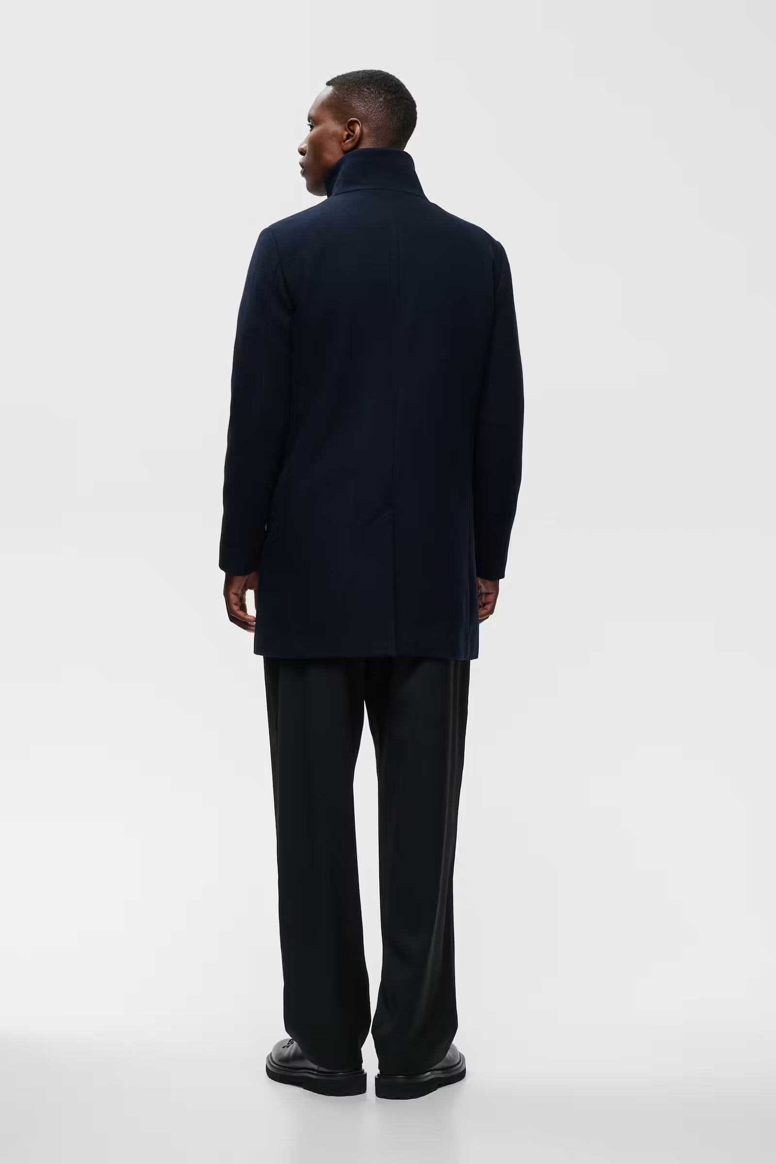 Matinique Harvey Classic ullarfrakki - Navy blár