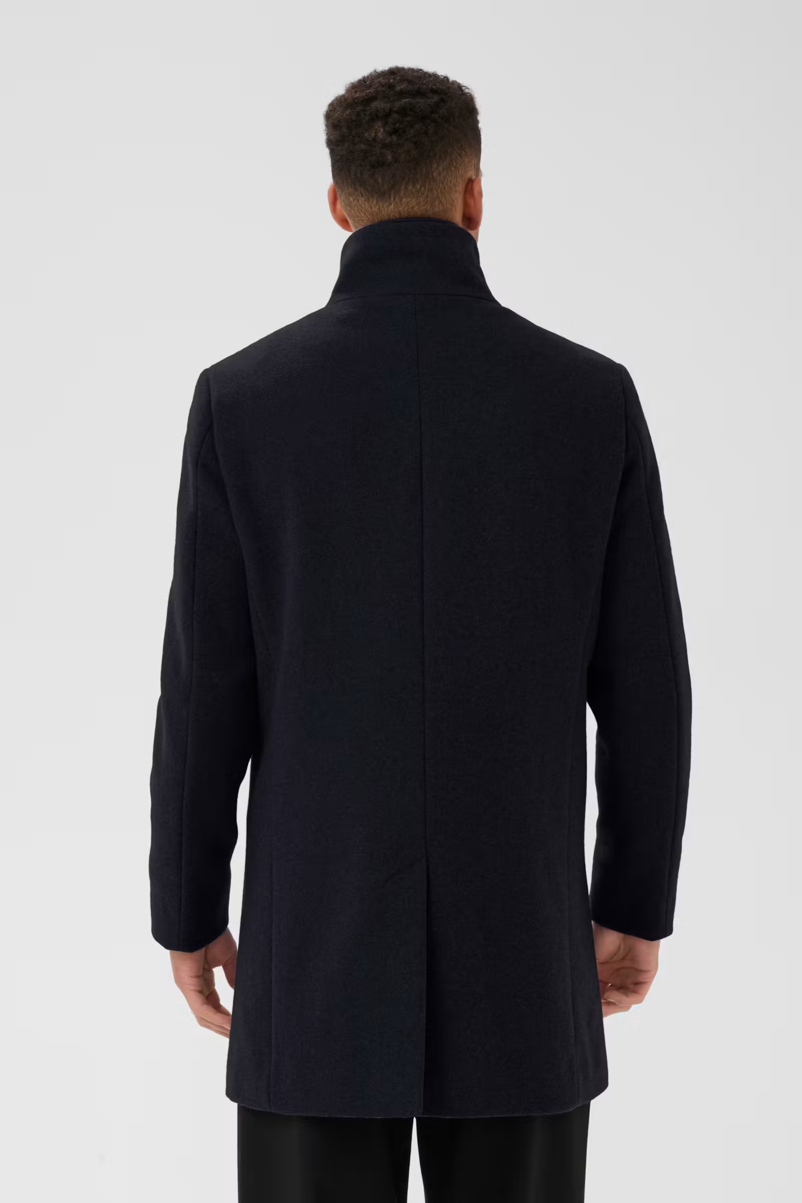 Matinique Harvey Classic ullarfrakki - Navy blár