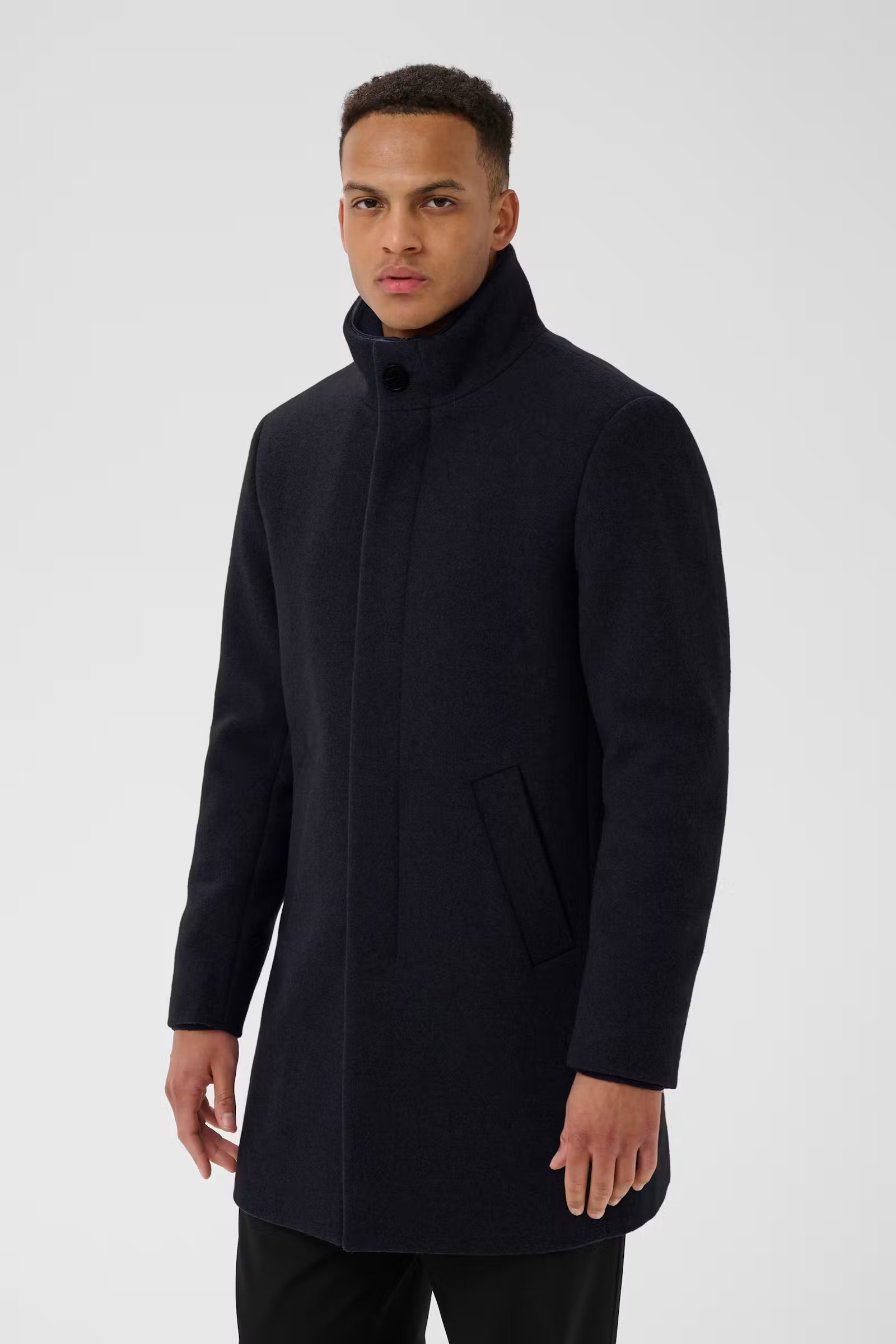 Matinique Harvey Classic ullarfrakki - Navy blár