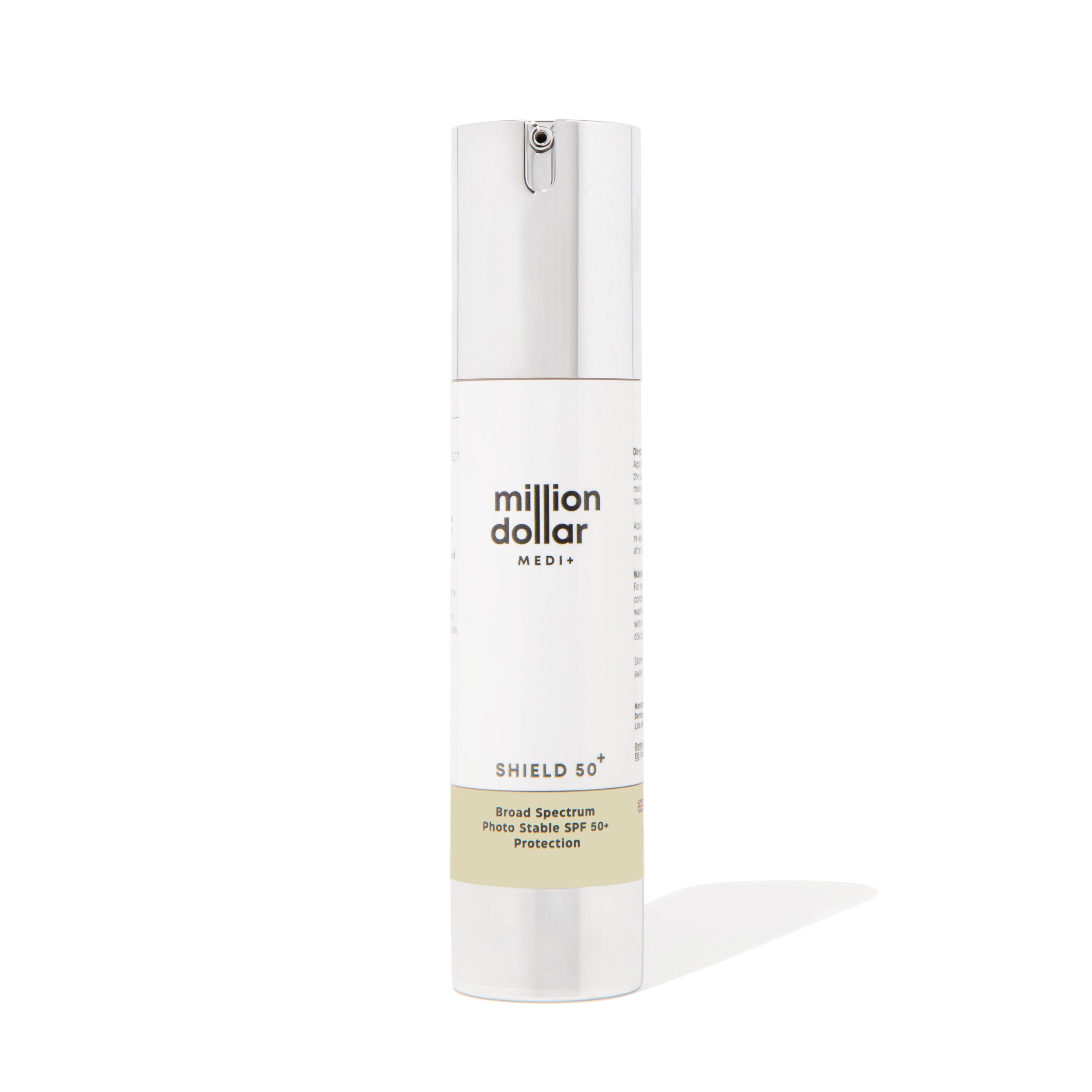 Million Dollar Facial Shield 50+ sólarvörn  og dagkrem fyrir andlit 50 ml